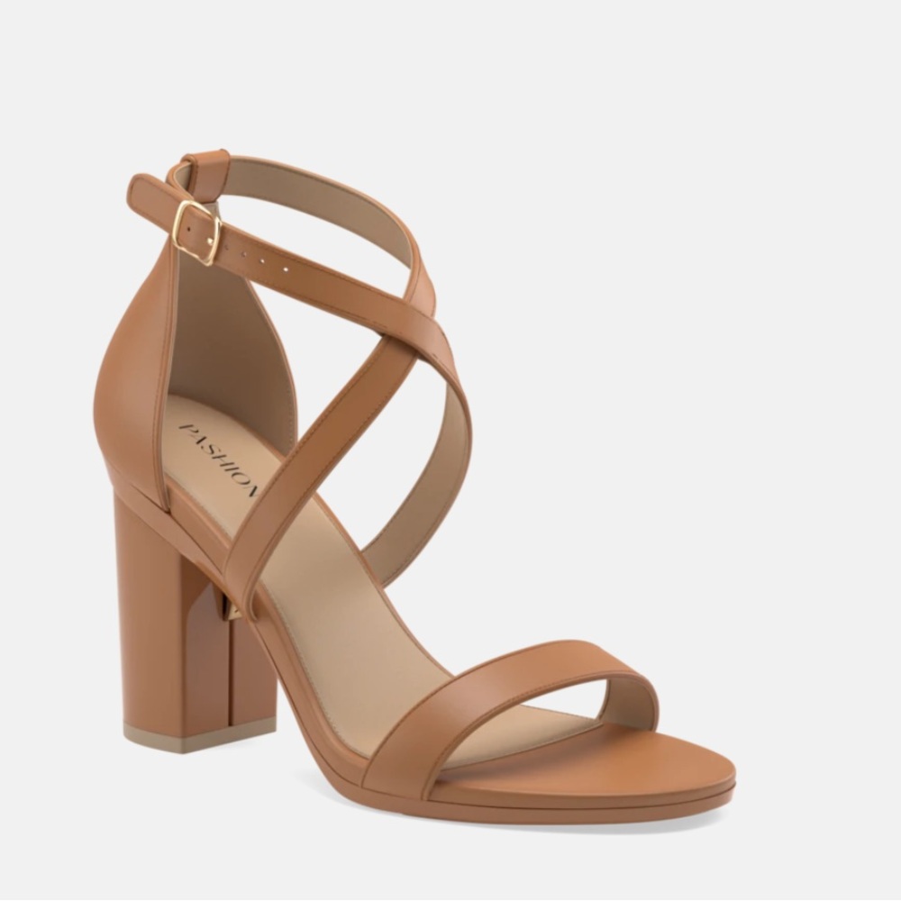 Pashion Footwear Tan Heels